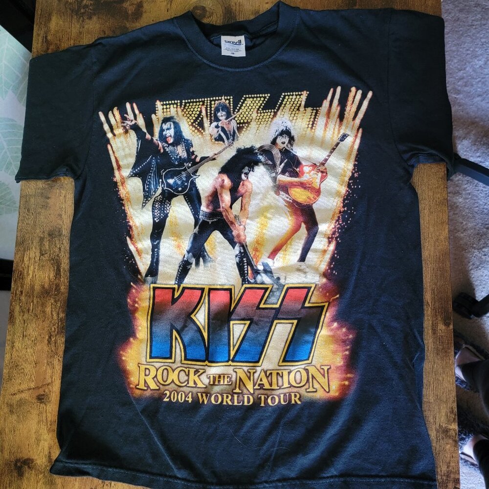 Kiss Tour Shirt T-shirt Medium Rock the Nation Tour 2004 Rock Vintage